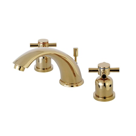 Kingston Brass KB8962DX 8" Widespread Bathroom Faucet, Polished Brass KB8962DX